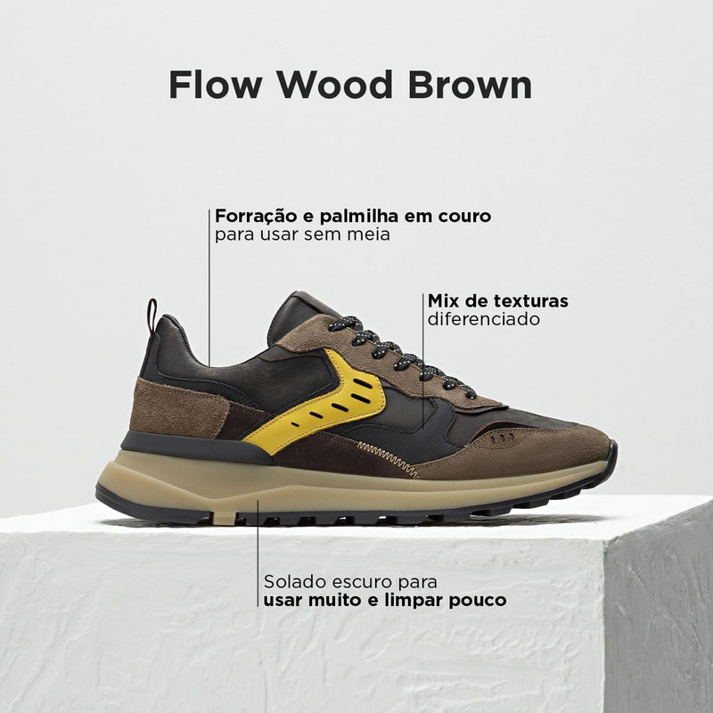 TÊNIS MASCULINO FLOW WOOD BROWN Use Shelter
